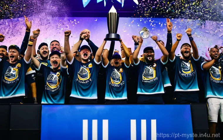 댈러스 엠파이어 목격 사건 - **Prompt:** A dynamic, wide shot of the Dallas Empire Call of Duty League team celebrating their 202...